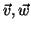 $\vec{v},\vec{w}$