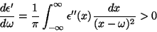\begin{displaymath}
\frac{d\epsilon'}{d\omega}=\frac{1}{\pi}\int_{-\infty}^{\infty}
\epsilon''(x)\frac{dx}{(x-\omega)^2} > 0
\end{displaymath}